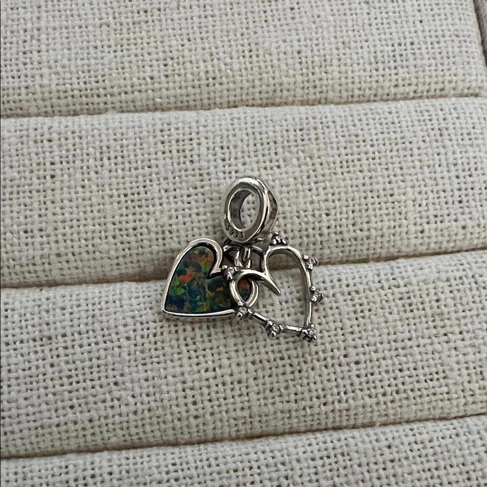 Friendship Opalescent Double Dangle Charm Sterling silver